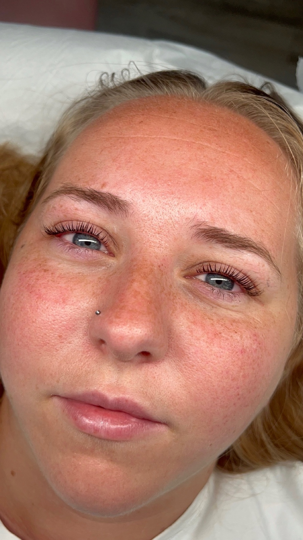 Client 1 after lash lift treatment