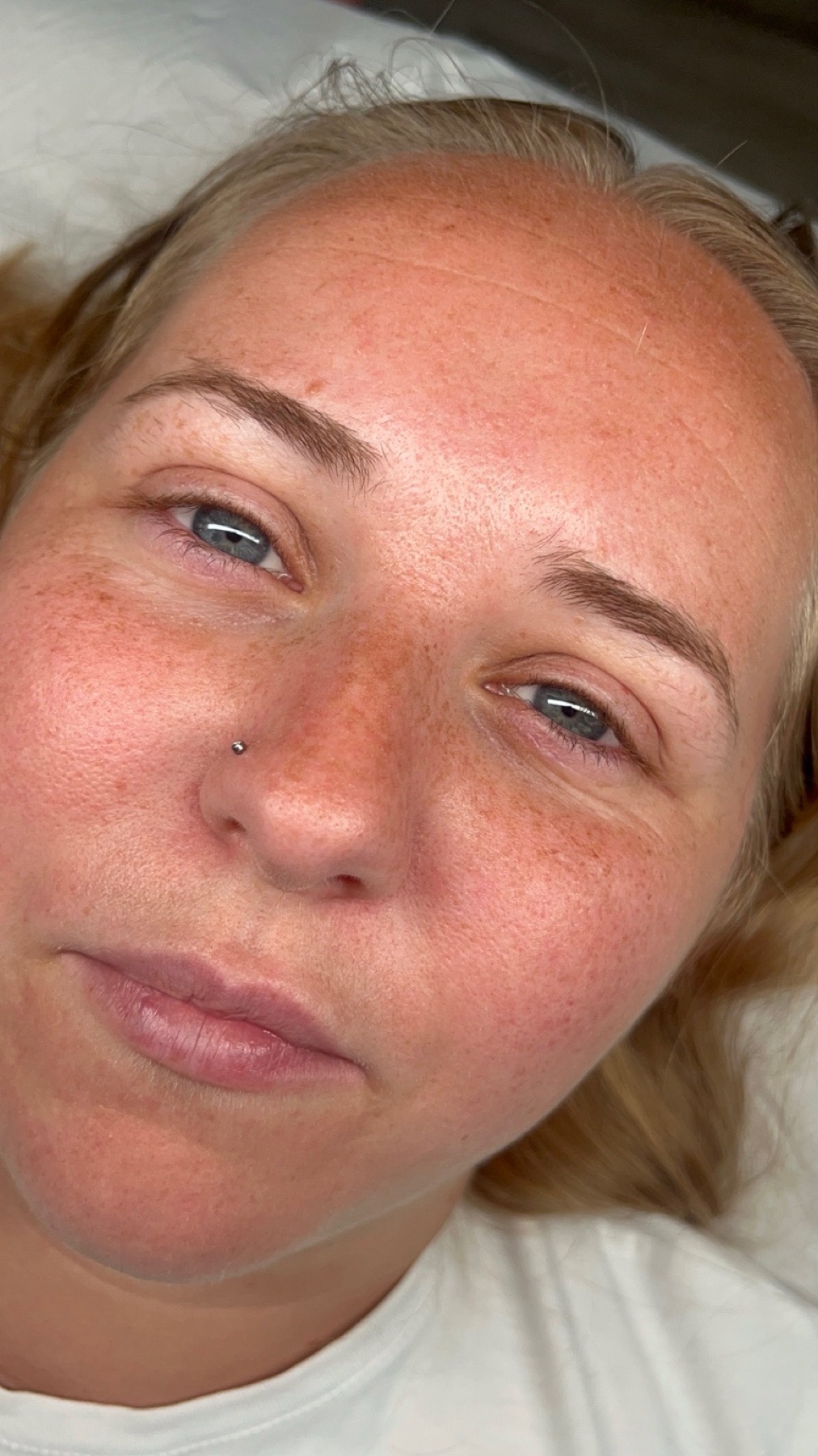 Client 1 before lash lift treatment